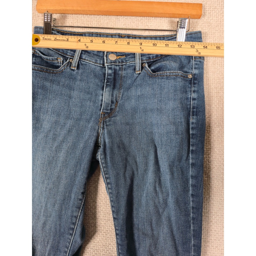 Levi Strauss Co 711 Skinny Jeans Distressed Blue Denim Women's Size 28 - Picture 5 of 9